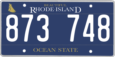 RI license plate 873748