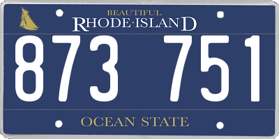 RI license plate 873751