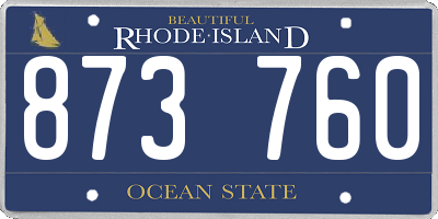RI license plate 873760