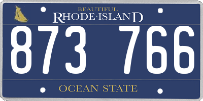 RI license plate 873766