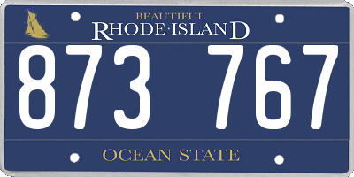 RI license plate 873767