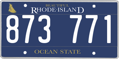 RI license plate 873771