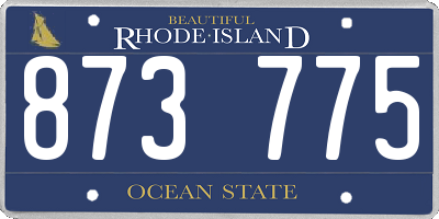 RI license plate 873775