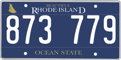 RI license plate 873779