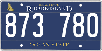 RI license plate 873780