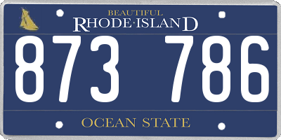 RI license plate 873786
