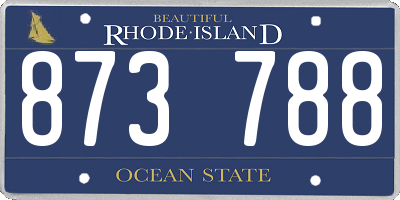 RI license plate 873788