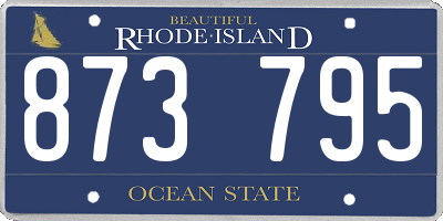 RI license plate 873795