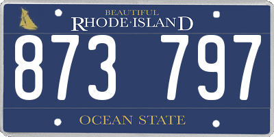 RI license plate 873797