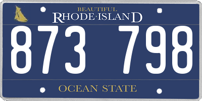 RI license plate 873798