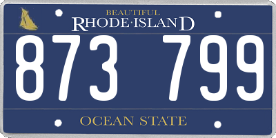 RI license plate 873799