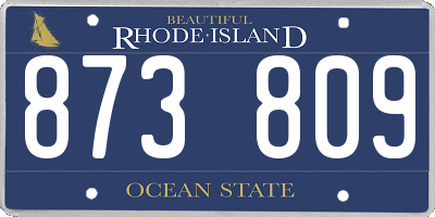 RI license plate 873809