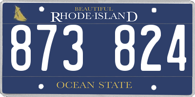 RI license plate 873824