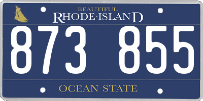 RI license plate 873855