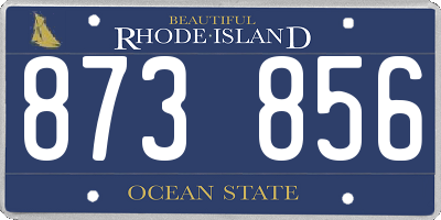 RI license plate 873856