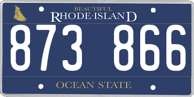 RI license plate 873866
