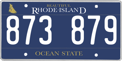 RI license plate 873879