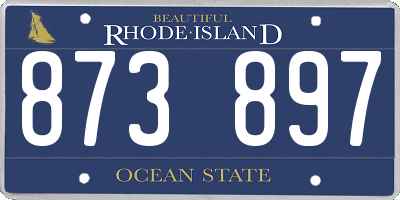 RI license plate 873897
