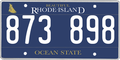 RI license plate 873898