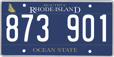 RI license plate 873901