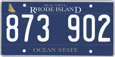 RI license plate 873902