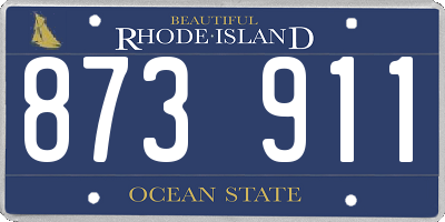 RI license plate 873911