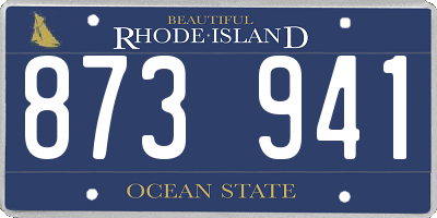 RI license plate 873941