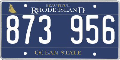 RI license plate 873956