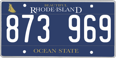 RI license plate 873969