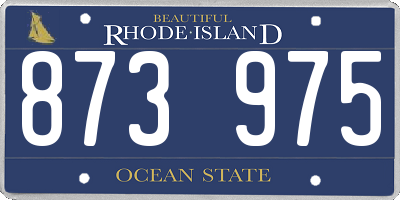 RI license plate 873975