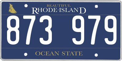 RI license plate 873979