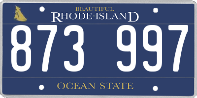 RI license plate 873997