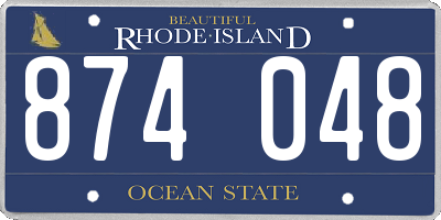 RI license plate 874048