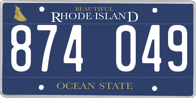 RI license plate 874049