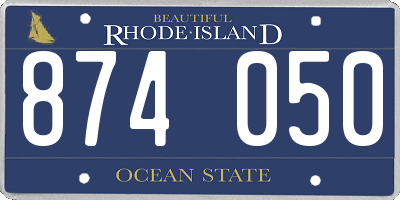 RI license plate 874050