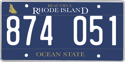 RI license plate 874051