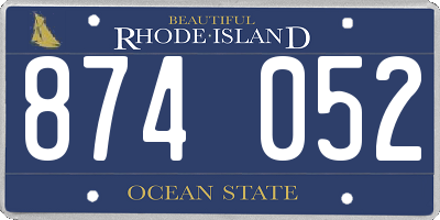RI license plate 874052