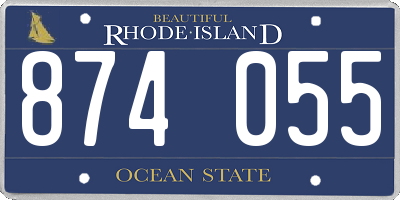 RI license plate 874055