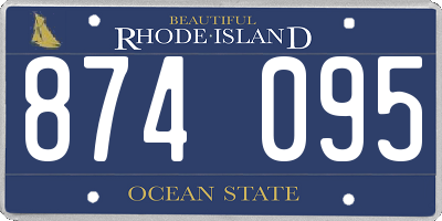 RI license plate 874095