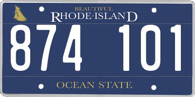 RI license plate 874101