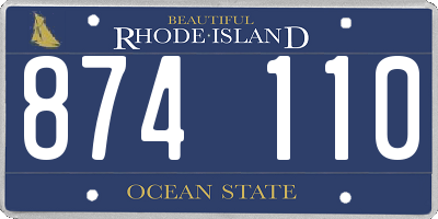 RI license plate 874110