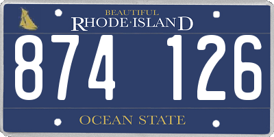 RI license plate 874126