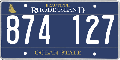 RI license plate 874127