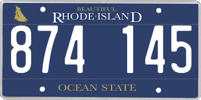 RI license plate 874145