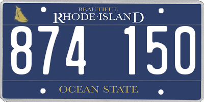 RI license plate 874150