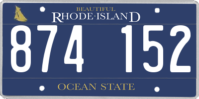 RI license plate 874152
