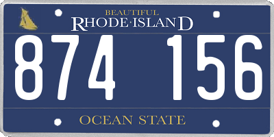 RI license plate 874156