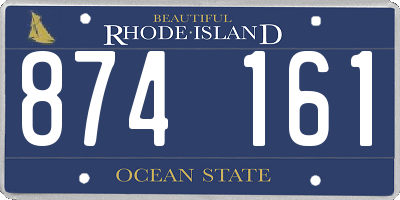RI license plate 874161