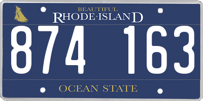 RI license plate 874163