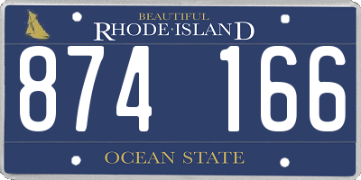 RI license plate 874166